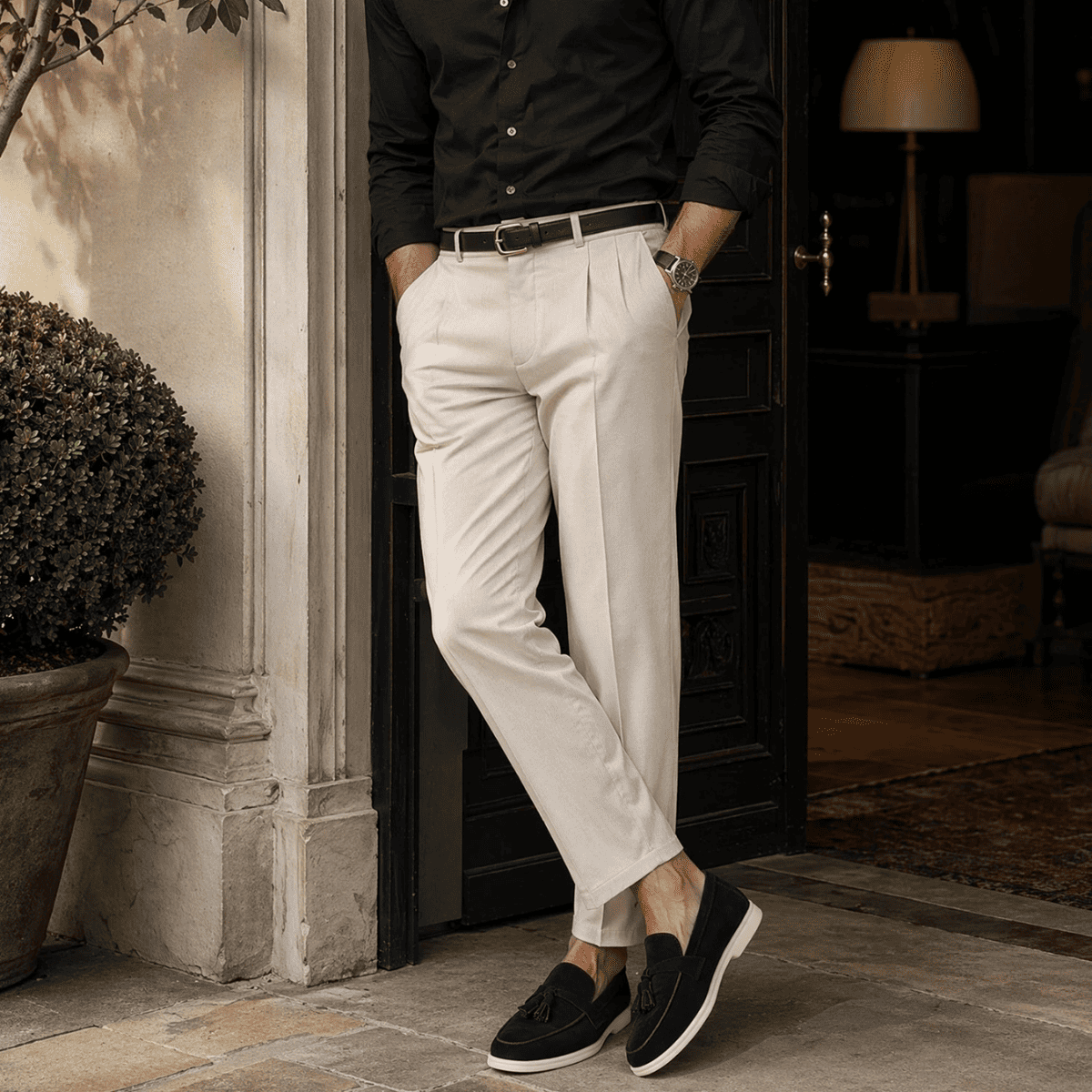 Onyx Tassel Loafer