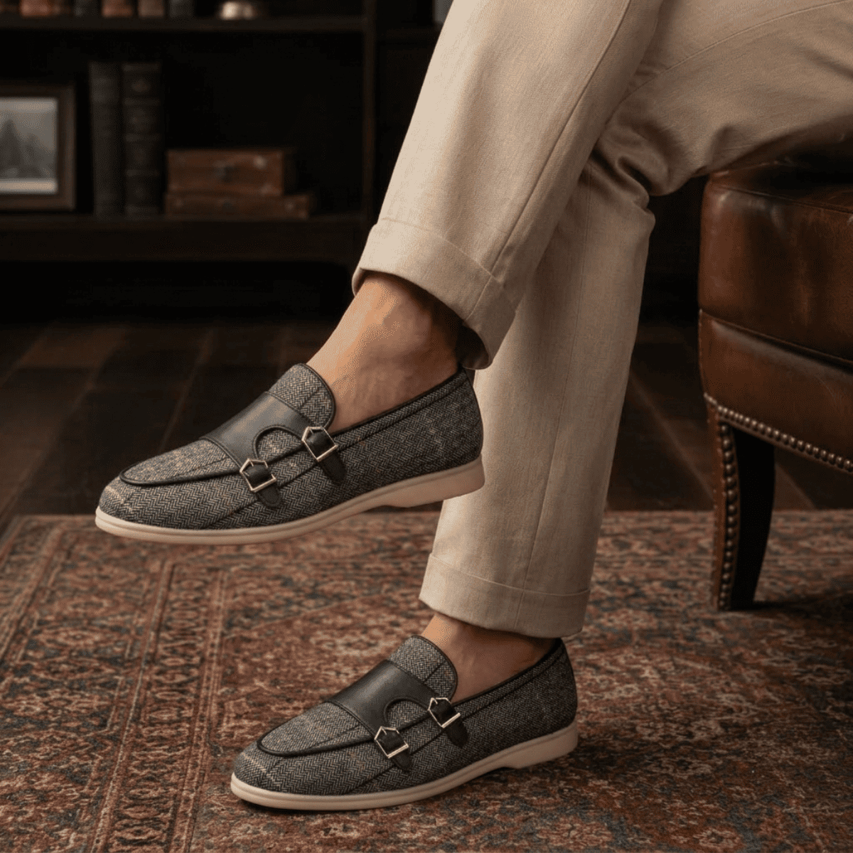 Tweed Monk Loafer
