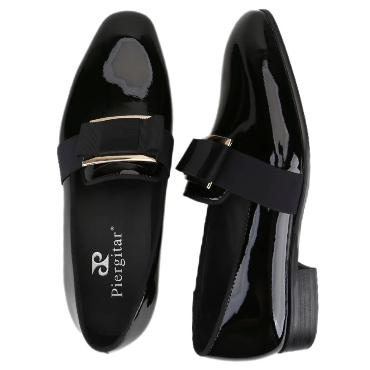 Black Tie Patent Leather Loafer