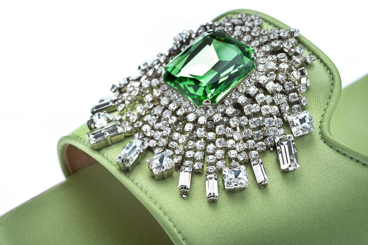 JUPITER SATIN PERIDOT SANDAL WOMAN
