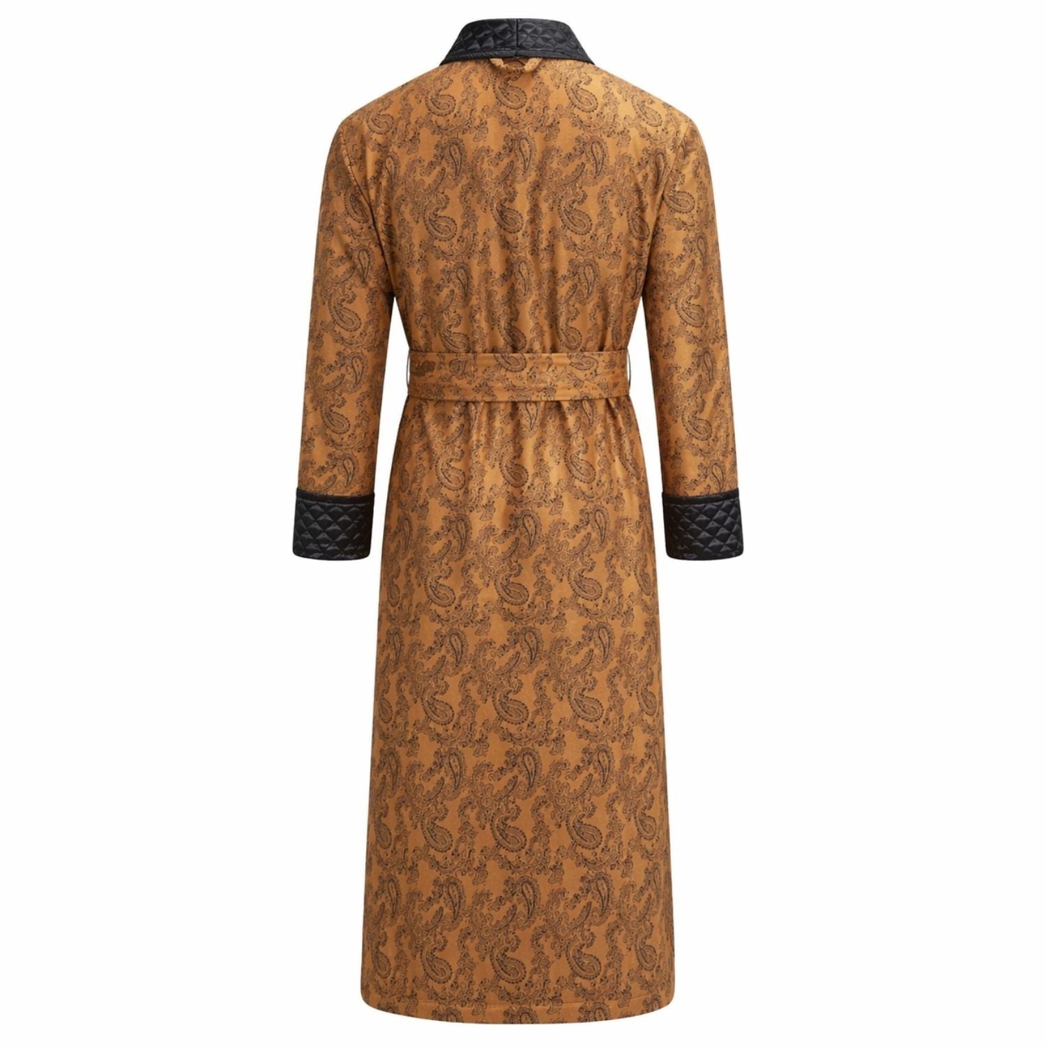 Majestic Long Smoking Jacket Robe in Gold