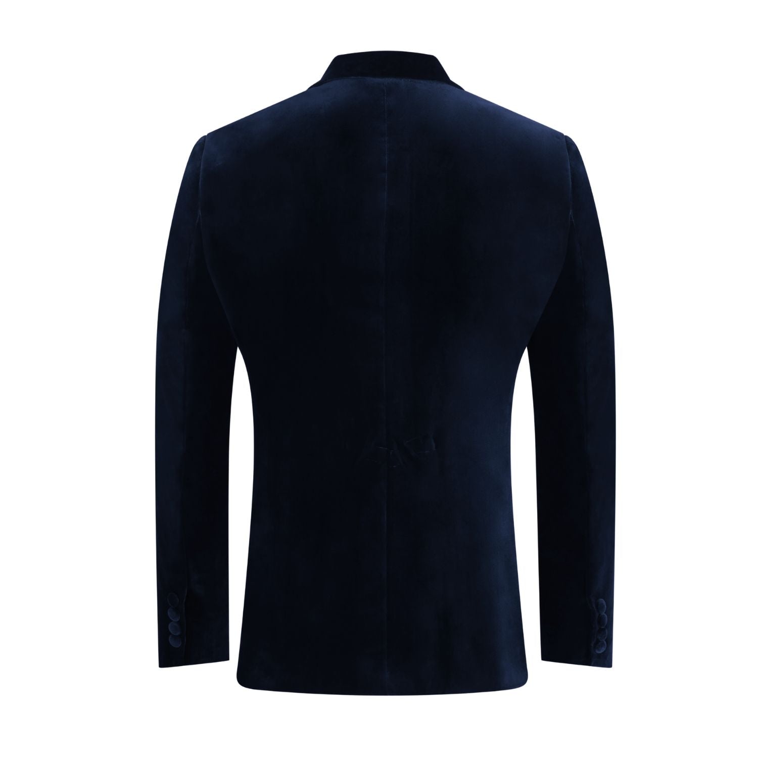 Made to measure Men's Single breasted Italian Velvet Blazer - Navy