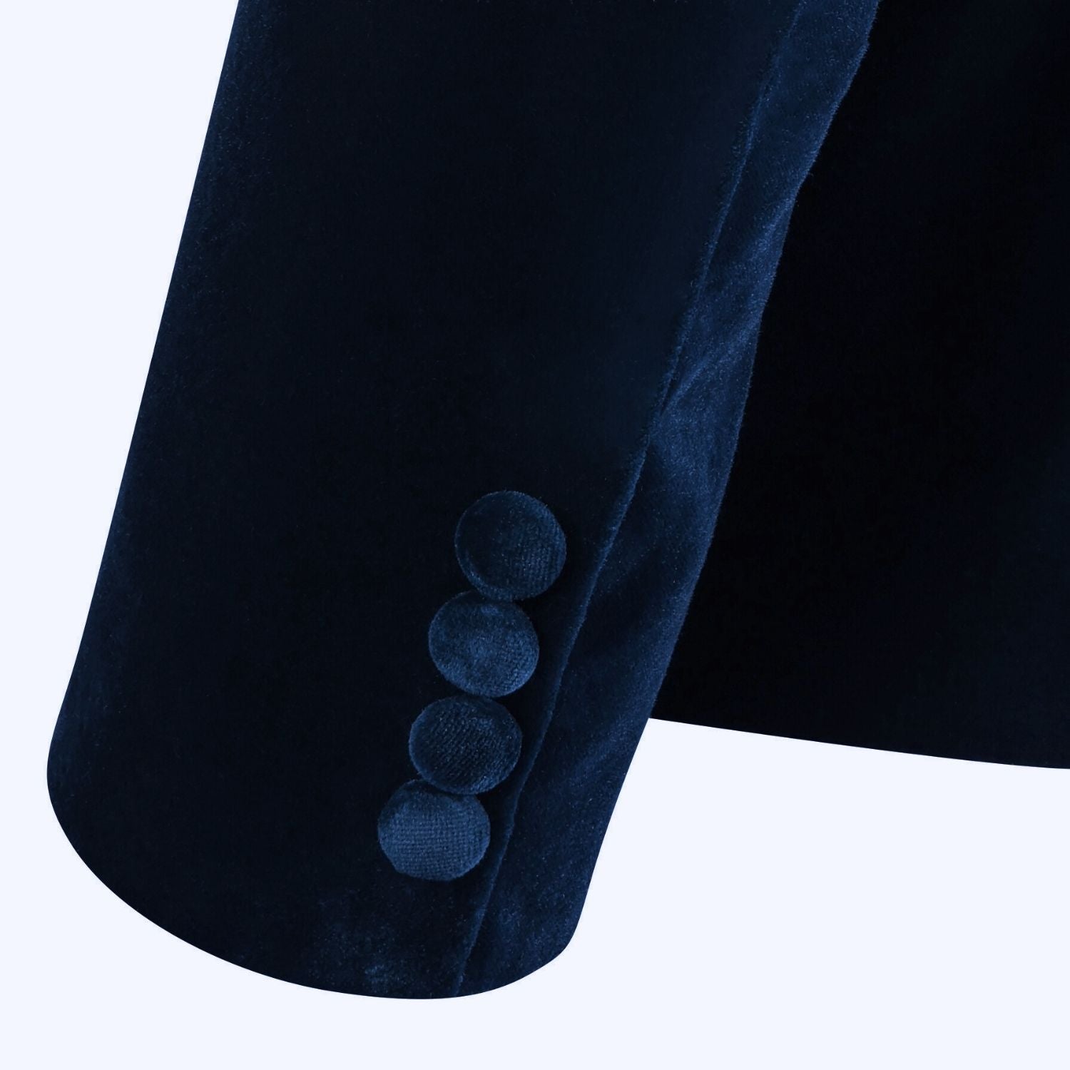 Made to measure Men's Single breasted Italian Velvet Blazer - Navy