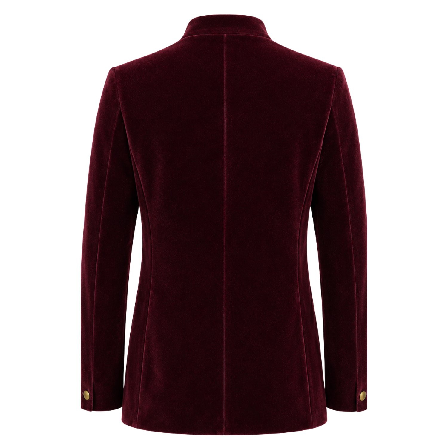 Made to Measure Maroon Italian Velvet Nehru Collar Jacket