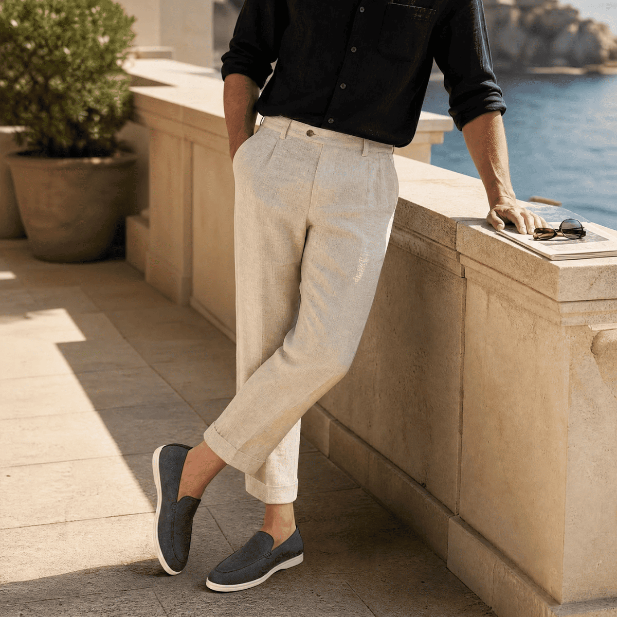Linen Shadow Loafer