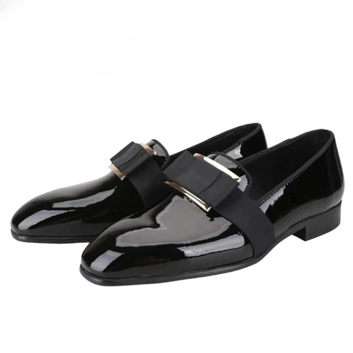 Black Tie Patent Leather Loafer