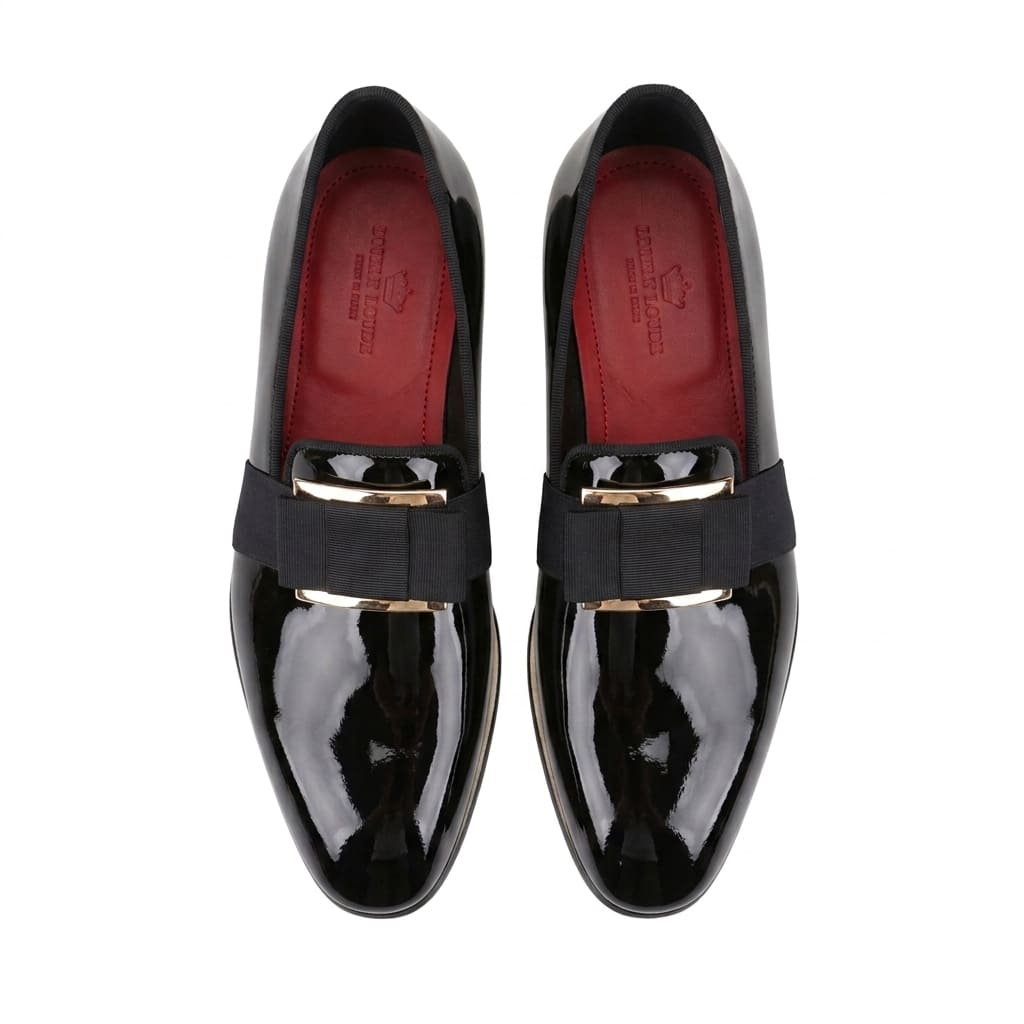 Black Tie Patent Leather Loafer