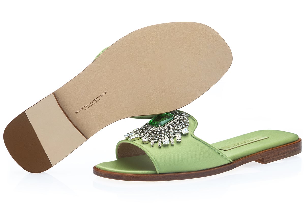 JUPITER SATIN PERIDOT SANDAL WOMAN