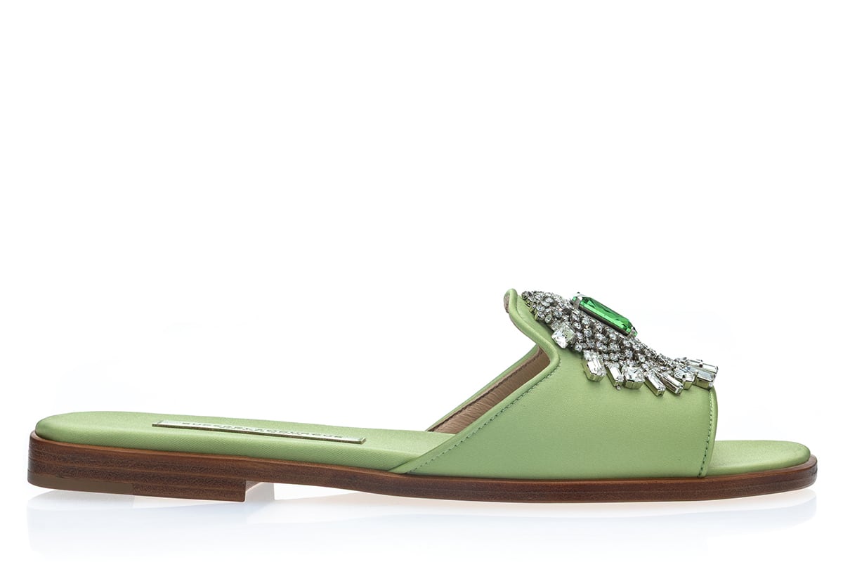 JUPITER SATIN PERIDOT SANDAL WOMAN