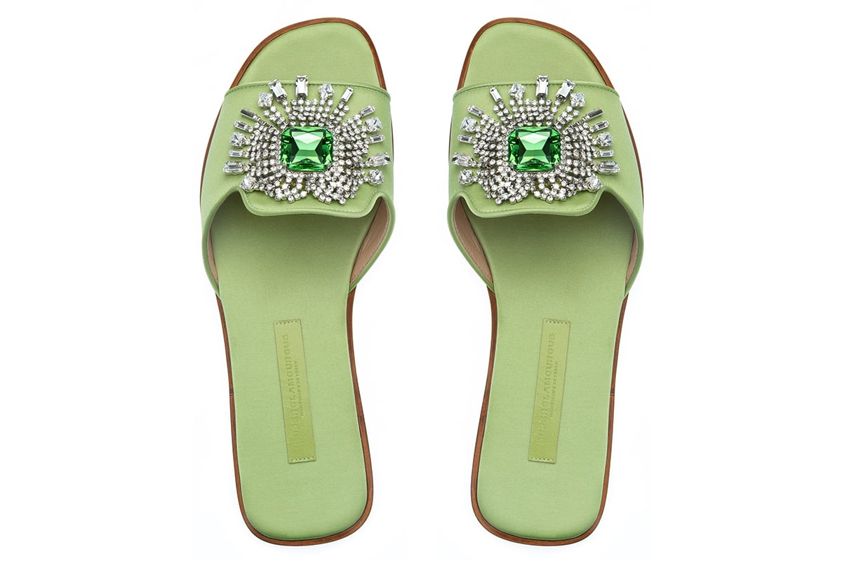 JUPITER SATIN PERIDOT SANDAL WOMAN