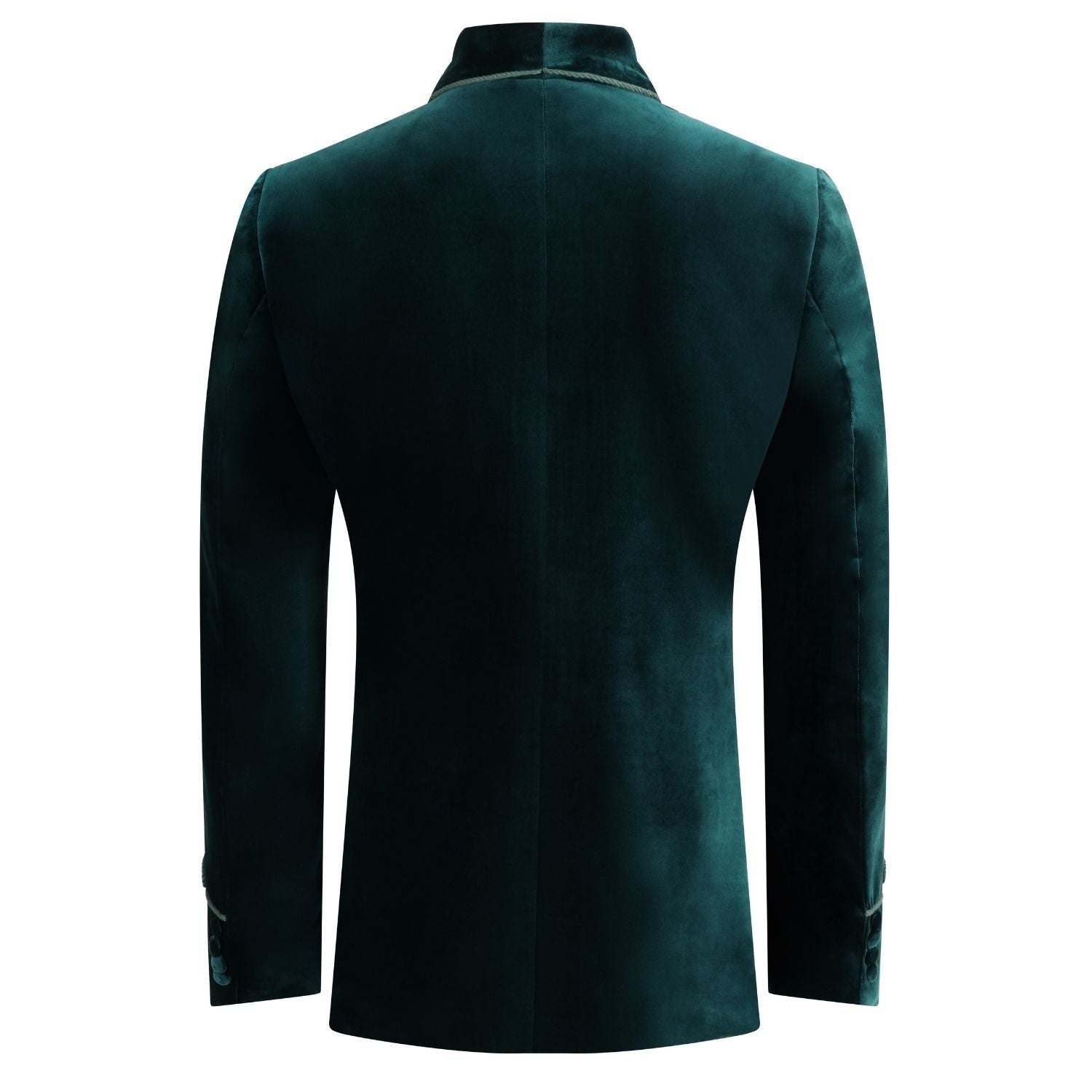 Made to Measure Double Breasted Mens Italian Velvet Smoking Jacket - Green