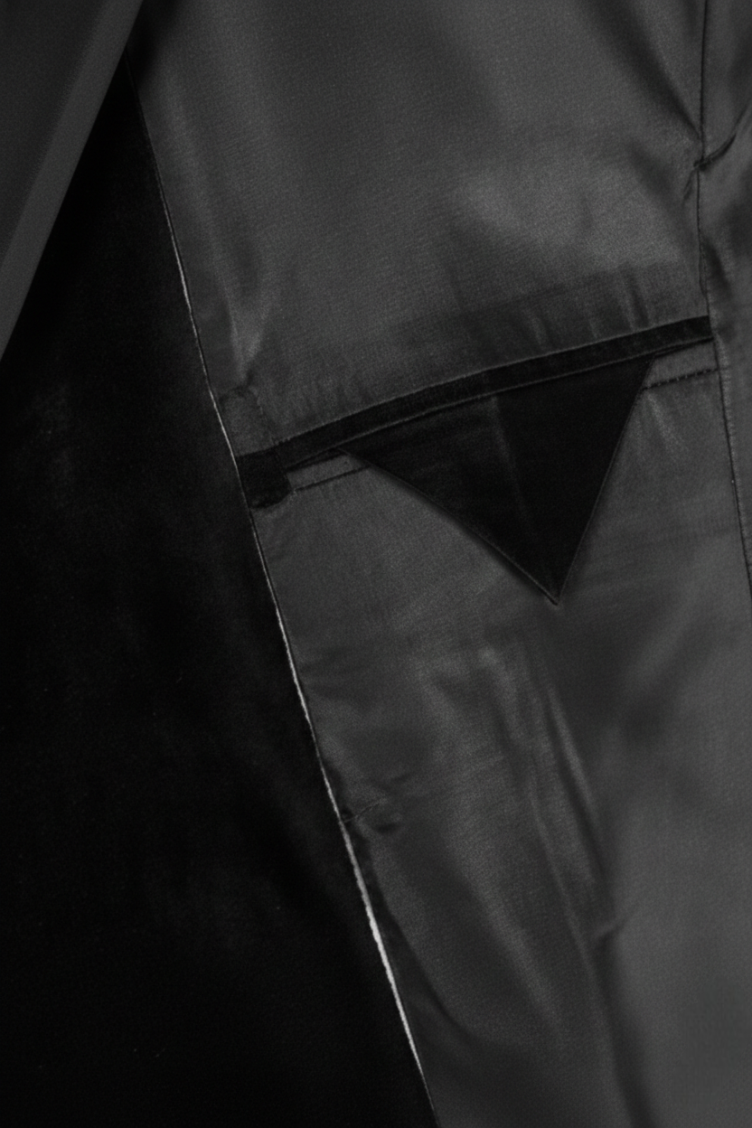 Made to Measure Black Italian Velvet Nehru Collar Jacket
