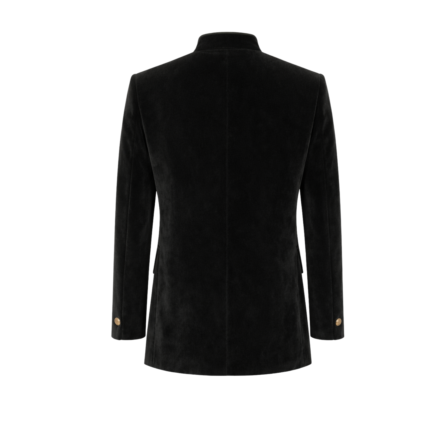 Made to Measure Black Italian Velvet Nehru Collar Jacket