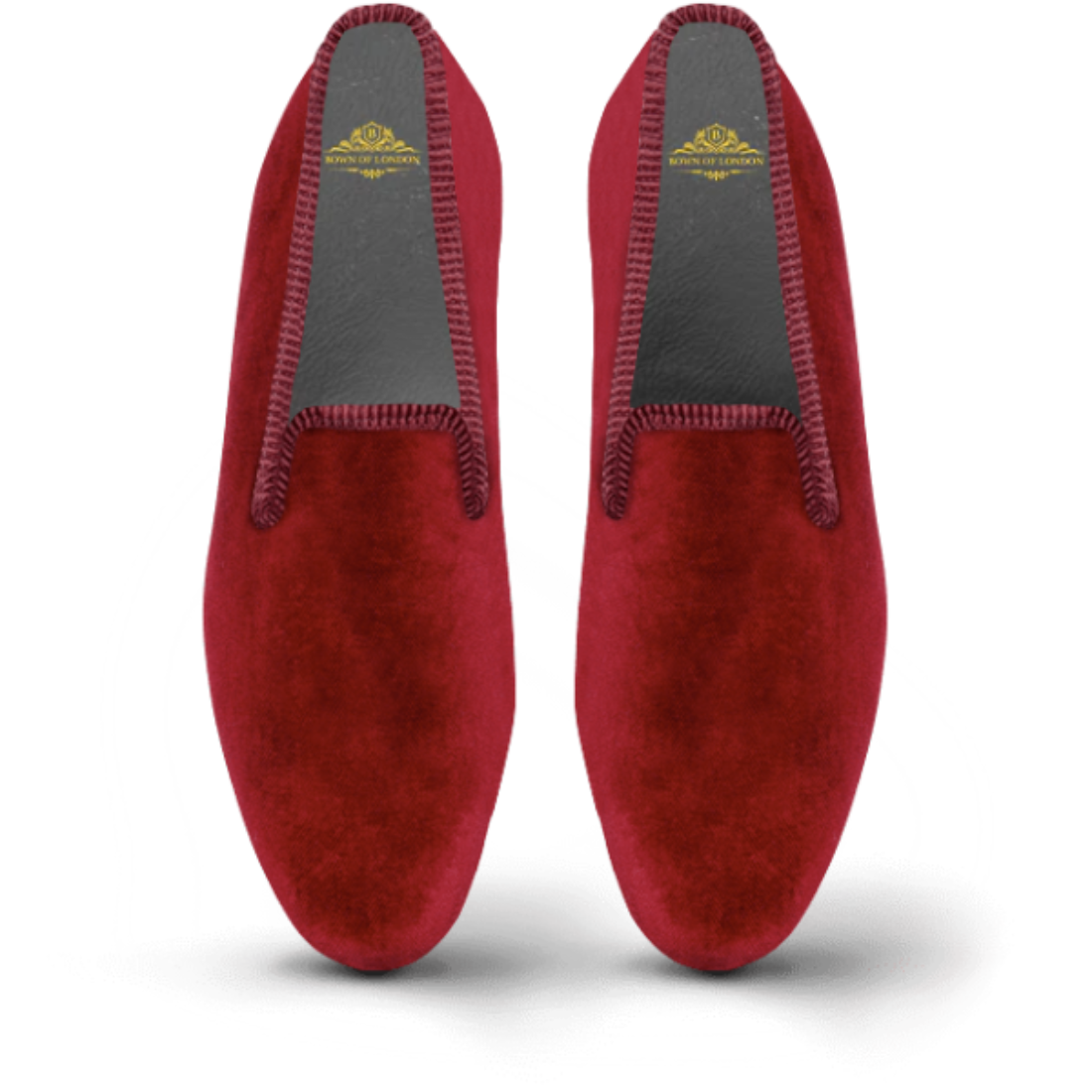 Men's Velvet Loafer/Slipper Shoe - Plain Maroon