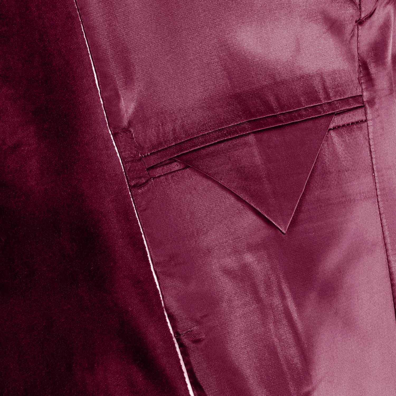 Made to Measure Double Breasted Mens Italian Velvet Smoking Jacket - Burgundy