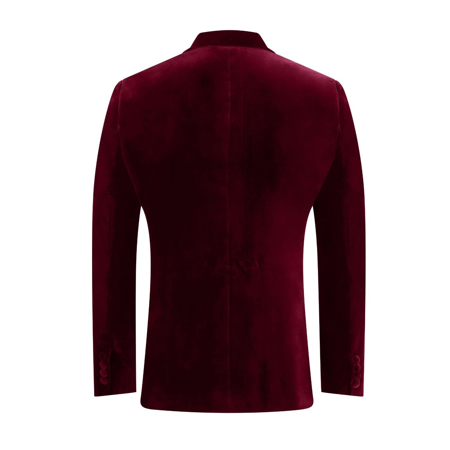Made to measure Men's Single breasted Italian Velvet Blazer - Burgundy